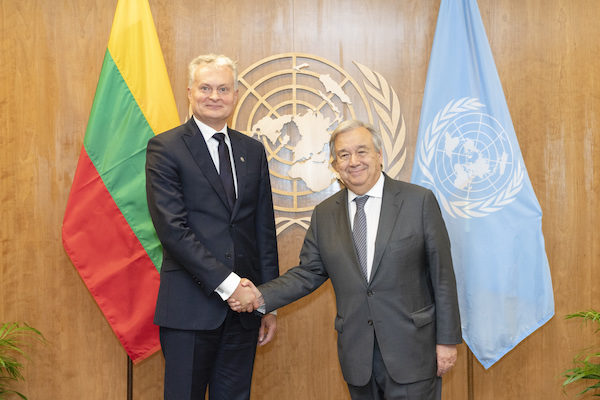 Lithuanian President Gitanas Nauseda debated Russian aggression in Ukraine and Georgia at the UN