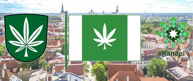 Estonia: Kanepi district introduces flag with cannabis leaf