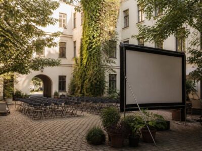 Warsaw film institute turns its courtyard into a free neighbourhood meeting place
