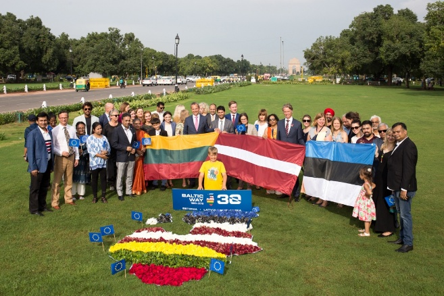 the 30th Batic Way celebration at India Gate in Delhi
